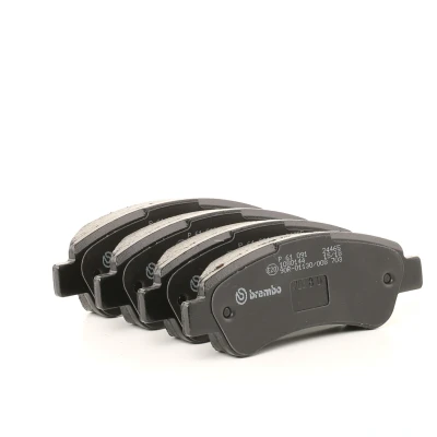 Image de BREMBO P 61 091 Jeu de plaquettes frein contact signal d&#039;usure exclu avec vis d&#039;étrier frein, tôle anti bruit accessoires