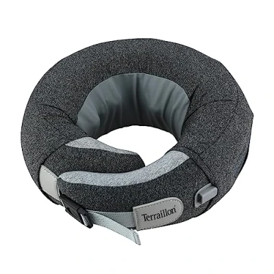 Image de TERRAILLON NECK MASSAGER, Coussin massage cou et cervicales, Shiatsu, 3 vitesses de massage, 2 sens rotation, option chauffante, Sangle ajustable, USB C