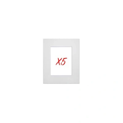Image de nielsen Lot de 5 Passe partouts Standard Blanc pour Cadre et encadrement Photo 24 x 30 cm Ouverture 14 19