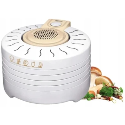 Image de MPM MSG 03 Déshydrateur Alimentaire Électrique, 4 Plateaux 28 cm, sans BPA, Sèche Les Fruits, Légumes, Viande, Herbes, 250W, Blanc