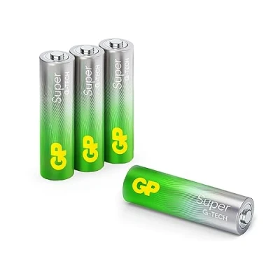 Image de GP Lot de 4 Piles Super alcalines AA Mignon LR06 1,5 V, idéales pour alimenter Les appareils du Quotidien La Nouvelle Technologie G Tech