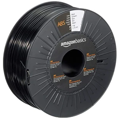 Image de Amazon Basics Filament ABS pour imprimante 3D 1.75 mm Noir Bobine 1 kg
