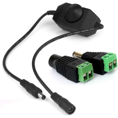 Image de Taikuwu 12V/24V 6A LED Variateur Controleur Ajuster luminosite pour simple Couleur Clair, Noir