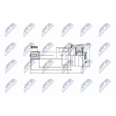 Image de Jeu de joints, arbre transmission NTY NPZ MS 007