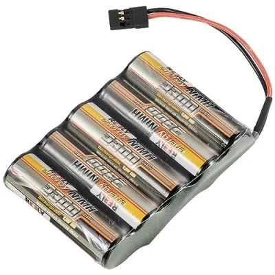 Image de Reely Pack de Batterie (NiMh) 6 V 2300 mAh Nombre cellules: 5 LR6 (AA) Side by fiche JR Femelle