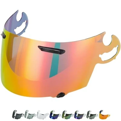 Image de Everalo Visiere Casque Compatible avec Arai Rx7 GP Chaser V Axces 2 3 Quantum ST Rebel Signet Q Vector Defiant Corsair RR5 SAI Type Pinlock Ready (Rouge)