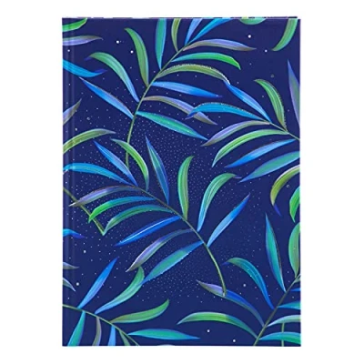 Image de goldbuch Cahier format A5 Tropical Blue au design Turnowsky 200 pages, papier vierge 100 g/m², couverture en d&#039;art avec gaufrage argenté et marque page, env. 15 x 22 cm
