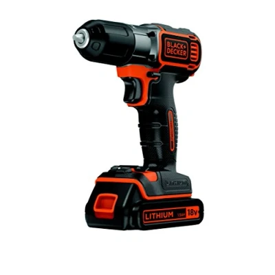 Image de BLACK+DECKER ASD184KB QW Perceuse visseuse 18V sans fil Vissage impeccable : Technologie Autoselect ™ Livrée en coffret avec 2 batteries 1.5Ah, et un chargeur 400mA