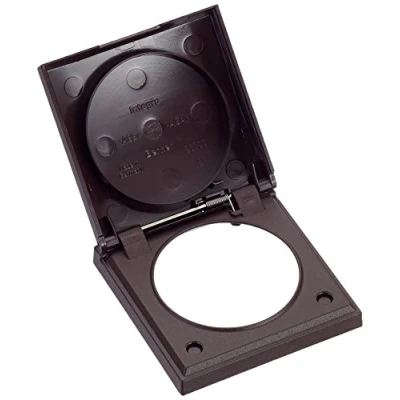 Image de Berker 0918282501 Rahmen 1fach mit Klappdeckel Integro Flow Braun, Matt