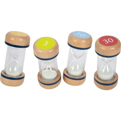 Image de Small Foot sabliers XL Educate en Bois de hêtre, Set 4 Jouets éducatif à partir 3 Ans, 12386 Toys, Multicolore, s