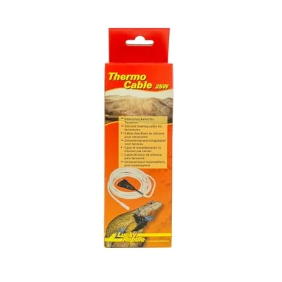 Image de Lucky Reptile Thermo Cable câble Chauffant 25 W pour Terrarium 4,8 m Dont 1,5 de Froid Chauffage Rapide &amp; Chaleur Uniforme en Silicone étanche Accessoire