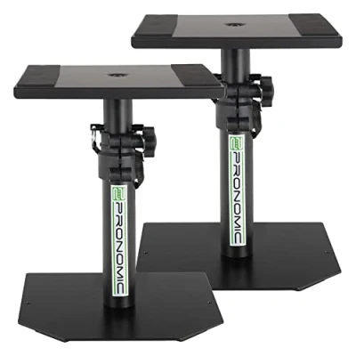 Image de Pronomic SLS 36P BK Paire Statifs de Table pour Haut parleurs Support Enceintes Monitoring Studio Pieds métallique Enceinte jusqu&#039;à 20kg
