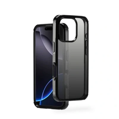 Image de Hama Extreme Protect Coque de Protection pour Apple iPhone 16 Pro (Bumper D3O, sous Licence, résistant aux Chocs, Chutes et incassable, Charge inductive, dégradé Couleur) Noir