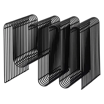 Image de Porte revues AYTM Curva, noir, largeur 40 cm, acier