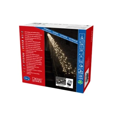 Image de Konstsmide 3862 100 Guirlande Grappe Cluster à Micro LED, Plastique, 9 W, Blanc