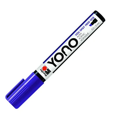 Image de Marabu Marqueur YONO Violet 251 12400102251 Acrylique polyvalent avec pointe biseautée japonaise 0,5 5 mm, à base d&#039;eau, résistant la lumière et l&#039;eau, pour presque tous les supports