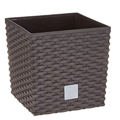 Image de Prosperplast Jardinière Rato Low, en rotin tressé (marron, 223x223x228)