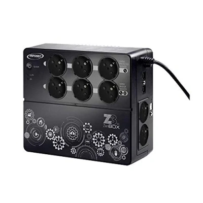 Image de Onduleur 1000VA Technologie Haute Fréquence 4 prises protégées+4 avec autonomie+RJ 45(1 IN/1 OUT) Protection