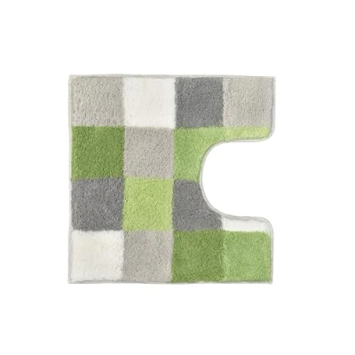 Image de Kleine Wolke 5426617129 Caro Tapis de bain WC Polyacrylique Chardon Vert 55 x 2 cm