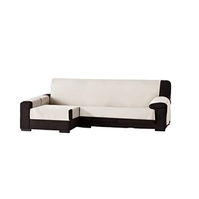Image de Eysa Bianca Chaise Longue 290 cm Gauche, Vue Frontale, Couleur 00 écru, Coton, Ecru, 37x9x29