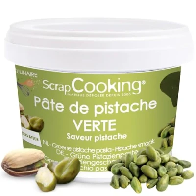 Image de SCRAP COOKING Pâte de Pistaches Verte 200 g Ingrédient pour Pâtisseries, Desserts, Macarons, Entremets, Cakes, Glaces, Smoothies, Gâteaux Cake Design 4498