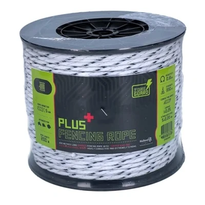 Image de ZoneGuard Cordon d&#039;escrime 5 mm Plus Blanc et Noir 200 m /