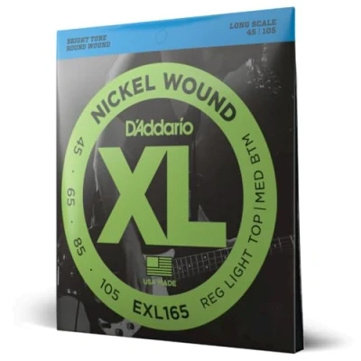 Image de D&#039;Addario Cordes Basse Bass Strings EXL165 Custom Light, 45 105 Échelle Longue