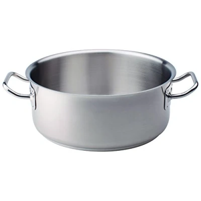 Image de Pentole Agnelli Acier Inoxydable 18/10 Casserole Basse avec Deux poignées 45 cm