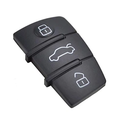 Image de Pad 3 touches de rechange coque porte clés accessoires cover clé télécommande compatible avec Audi A1 A3 A4 Q3 Q7 R8 A6L TT S3 SL