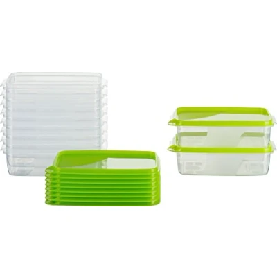 Image de MiraHome boîte fraîcheur récipient congélation 0,5l rectangulaire Plat Lot DE 10 Vert
