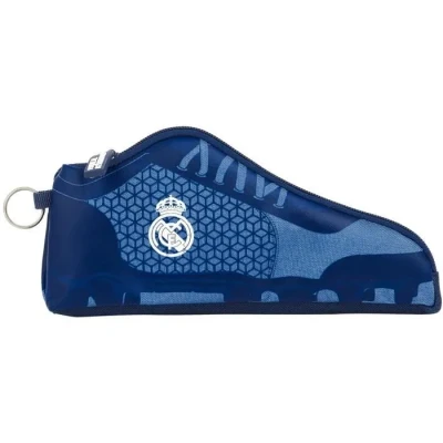Image de Trousse à crayons Real Madrid Polyester 24 x 10 cm Bleu Zippée