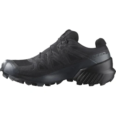 Image de Salomon Speedcross Gore Tex Chaussures Imperméables de trail pour Femme, Protection anti intempéries, Accroche agressive, Fit précis, Black, 41 1/3
