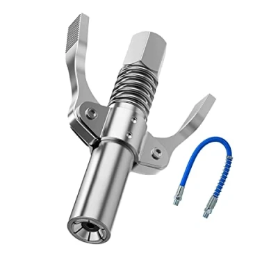 Image de Bogoro Qazuwa G Coupler Pistolet à Graisse,1 Embout Pompe a Graisse,Embout Graissage Original Coupler,Pince étau Graisseur avec Tous Les Types De Presses Graisse (Double Poignée)