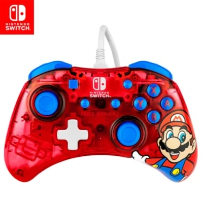 Image de Pdp Rock Candy Filaire Gaming Switch Pro Manette Mario Rouge Official License Nintendo Oled / Lite Compatible, Compact, durable Travel
