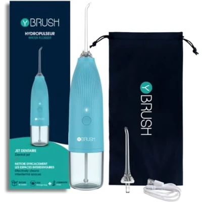 Image de Y Brush Hydro go Hydropulseur Jet Dentaire Portable Sans Fil Rechargeable Réservoir 100ml pour la maison et les voyages