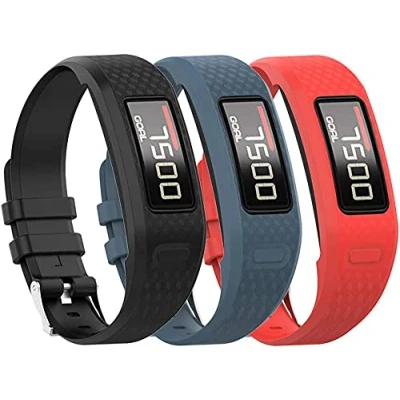 Image de Tyogeephy Bracelet pour Garmin Vivofit 1 / Vivofit2, Doux Silicone Remplacement Montre Bande 2 Activité Tracker, Petit, Grande