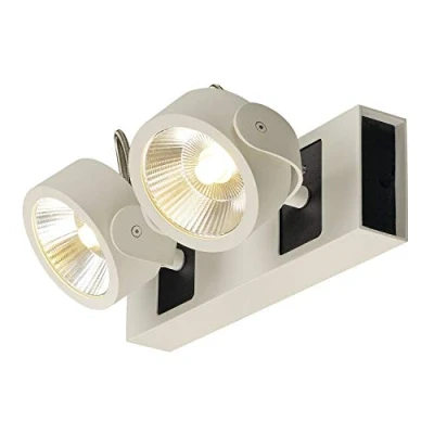 Image de SLV Applique murale et plafond en aluminium Éclairage mural intérieur Spot LED Lampe 3000 K 31 W 2000 lm Blanc Intensité variable
