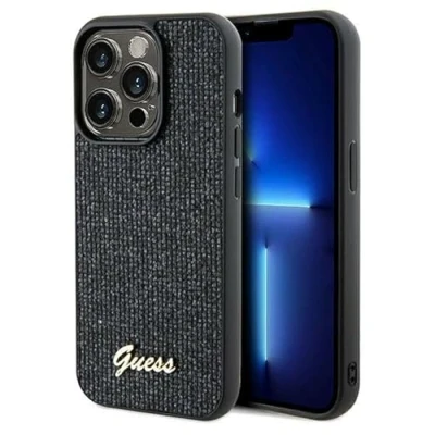 Image de CG MOBILE Guess GUHCP14XPMSDGSK Coque pour iPhone 14 Pro Max 6,7&quot; Noir rigide Disco Metal Script