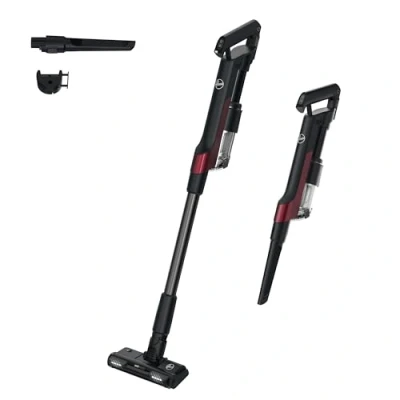 Image de Hoover HF2 Aspirateur Balai Sans Fil HF201H, Ultraléger &amp; Puissant Turbo Mode, Technologie Ultra Compact x3, Brosse Sols durs Parquets Anti Twist, Eclairage LED, Autonomie 40 min, Batterie Amovible
