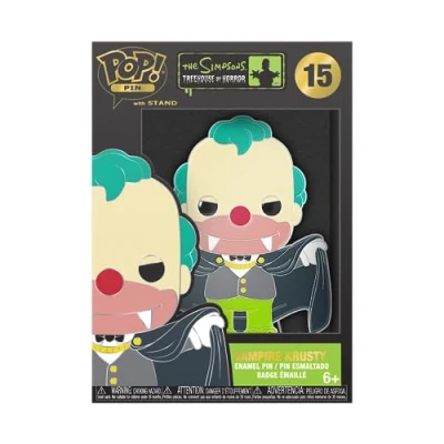 Image de Funko Large Enamel Pin Horror: Simpsons Krusty The Clown en Émail Broche Fantaisie Mignonne à Collectionner pour Les Sacs Dos et Idée de Cadeau