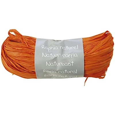 Image de Clairefontaine 196058Cpack Un lot de 8 Pelotes Raphia Orange Ensemble plusieurs fils Longueur 1m50 par fil 50g Loisirs Créatifs Emballage Cadeau DIY Multiples