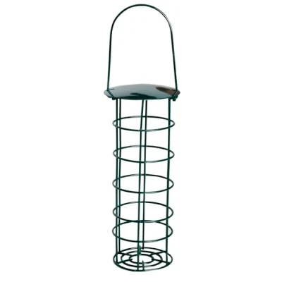 Image de dobar® Mangeoire en métal pour Boules de Graisse Suspendue Support Oiseaux Sauvages Diamètre : 7 x 22 cm Vert