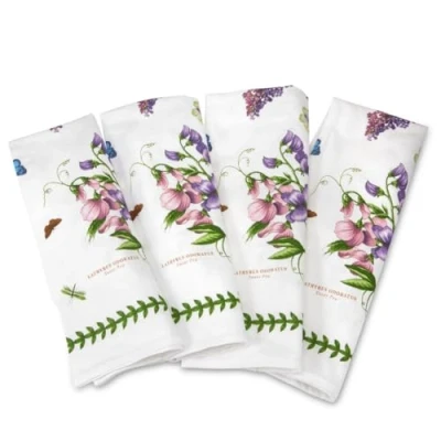Image de Portmeirion Home &amp; Gifts Lot de 4 Serviettes en Coton, Multicolores, 45 x 1 cm