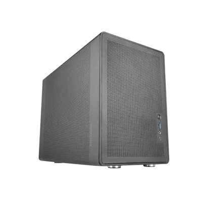 Image de MARS GAMING MC XPRO, Boîtier MicroATX Ultrapcompact, Design Panneaux Mesh, Ventilateur Arrière 120mm, Technologie Refroidissement Mesh 360, Compatibilité Double PSU ATX et SFX, Mini Tour USB C, Noir
