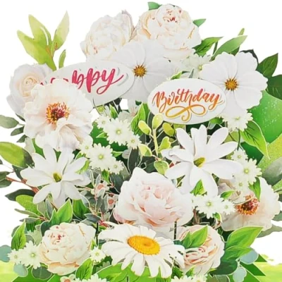 Image de Favour Pop Up® TF095 un magnifique arrangement floral en 3D pour anniversaire Avec carte d&#039;insertion écrire