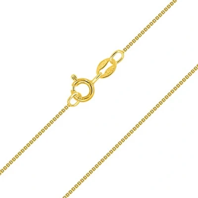Image de PLANETYS Chaîne Maille Vénitienne Argent 925/1000 Plaqué Or Jaune 18 Carats Largeur 1 mm 60 cm