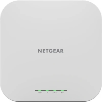 Image de NETGEAR Point d&#039;accès WiFi 6 (WAX610) Borne Bi Bandes AX1800 Jusqu&#039;à 250 périphériques Ethernet 1 port 2,5G 802.11ax Gestion à distance Insight PoE + ou secteur en option
