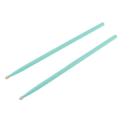 Image de Origlam Baguettes de batterie en érable 5 A Antidérapantes Pointe bois d&#039;érable Pour enfants et adultes Vert 40cm