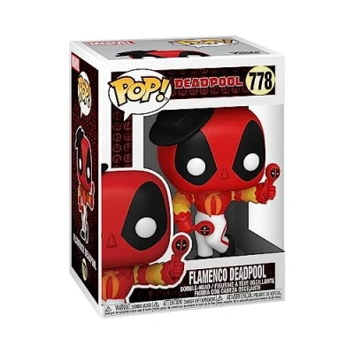 Image de Funko Pop ! Marvel: Deadpool 30th Flamenco Deadpool, figurine articulée en vinyle à collectionner, 9,6 cm