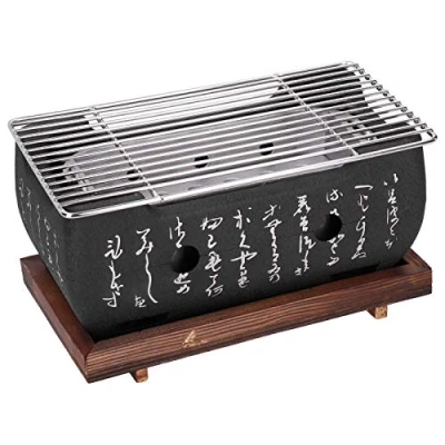 Image de barbecue japonais four grill intérieur à charbon de bois Portable table cuisson ménage en alliage d&#039;aluminium poêle